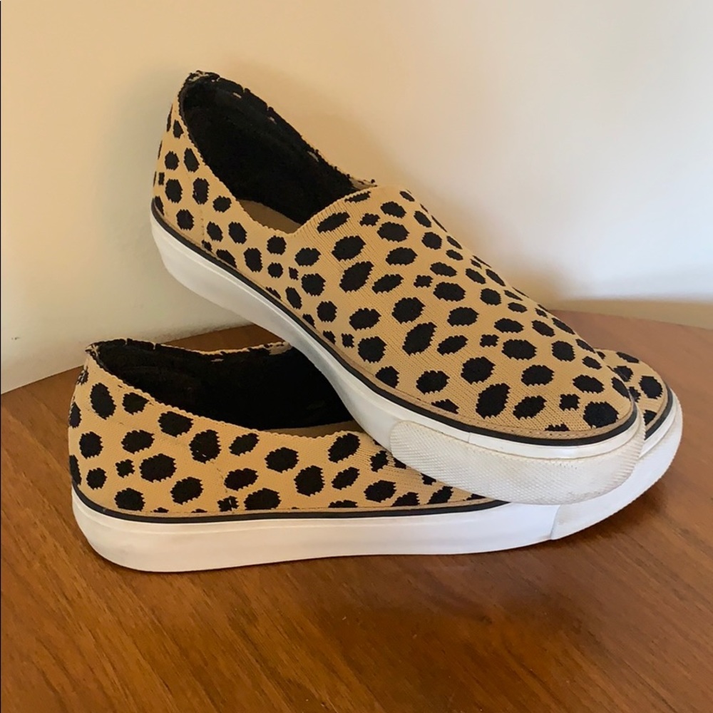 Cheetah print slip on sneakers